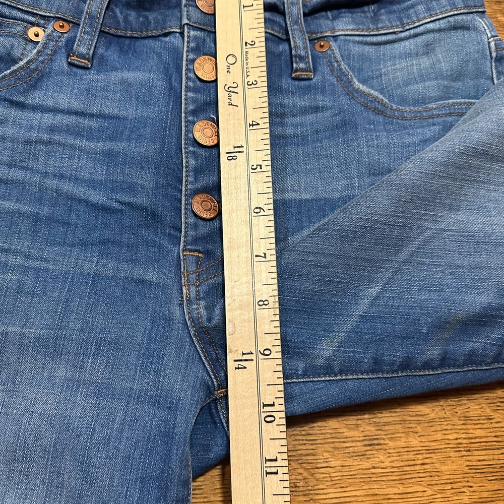 Madewell Cali Demi boot sz‎ 28 Blue Distressed Flare Jeans JB1 - Picture 8 of 8
